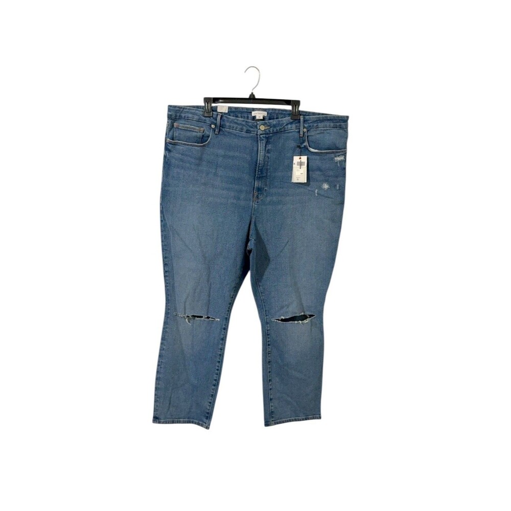 Good American Good Classic Blue Skinny Fit Hi-Rise Jeans, Size 24 Plus NWT